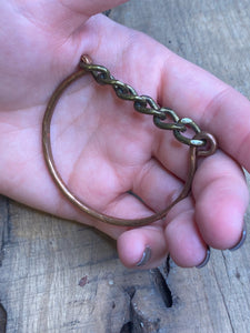 Bronze + Copper Chain Link Bangle