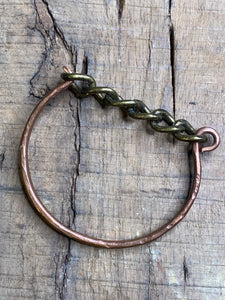 Bronze + Copper Chain Link Bangle