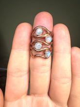 Load image into Gallery viewer, ABRACADABRA Moonstone Waves Ring sz 6.5