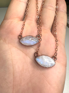 ABRACADABRA Eye-shaped Moonstone Necklace