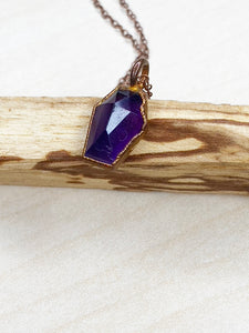 ABRACADABRA Simplicity Coffin-Cut Amethyst Necklace