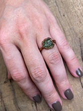 Load image into Gallery viewer, ABRACADABRA Wide Band Peridot Ring Sz 8.5