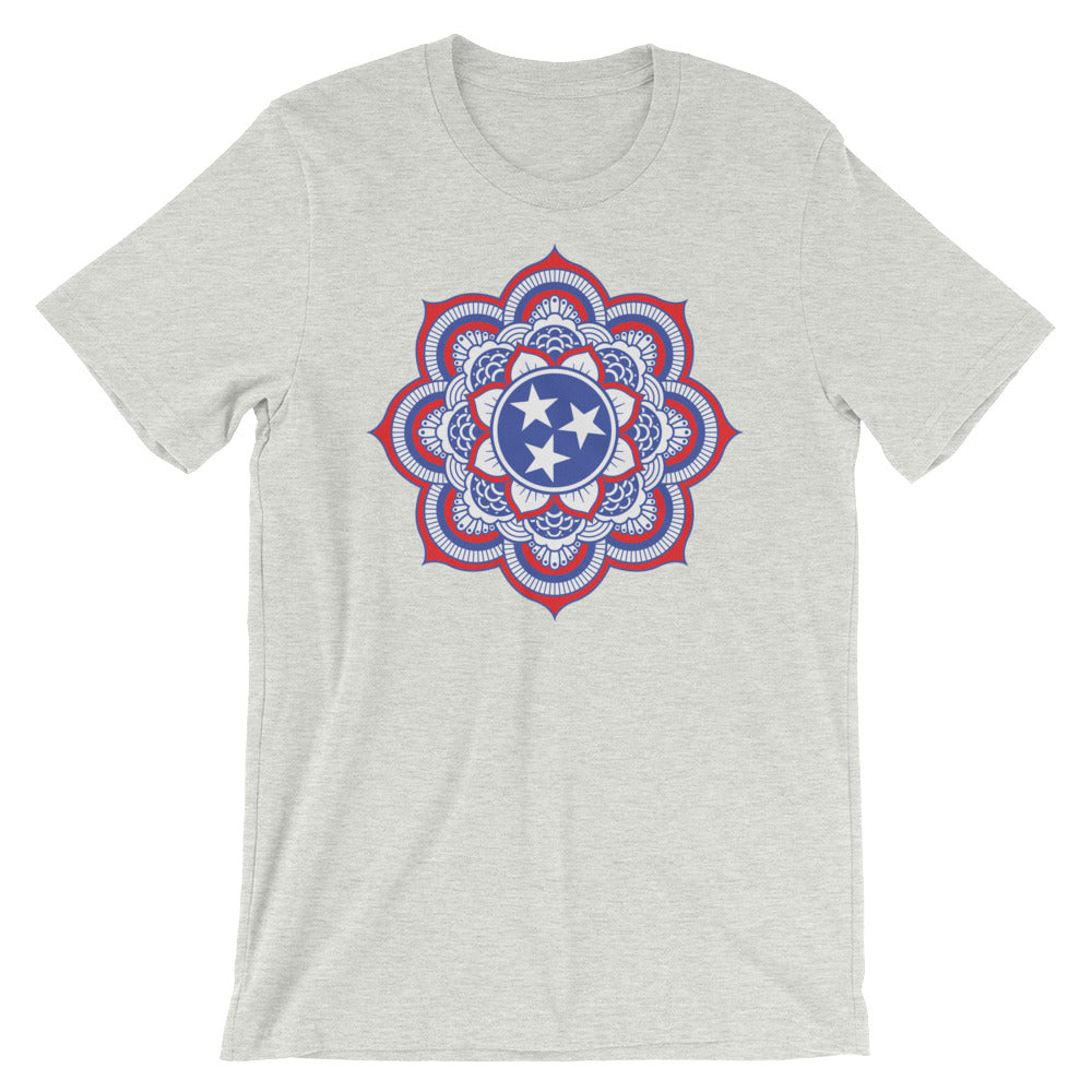 Red White & Blue Tristar Mandala Unisex Tee