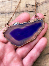 Load image into Gallery viewer, ABRACADABRA Purple Brazilian Agate Necklace